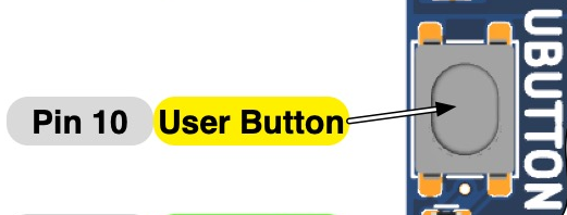 Icebreaker user button on pin 10
