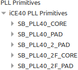 ICE40 UltraPlus primitives